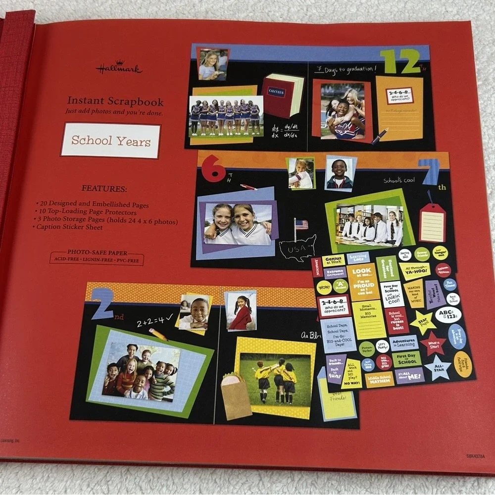 NIB Hallmark School Years (K-12) Instant Scrapbook 20 Designed Pages 12